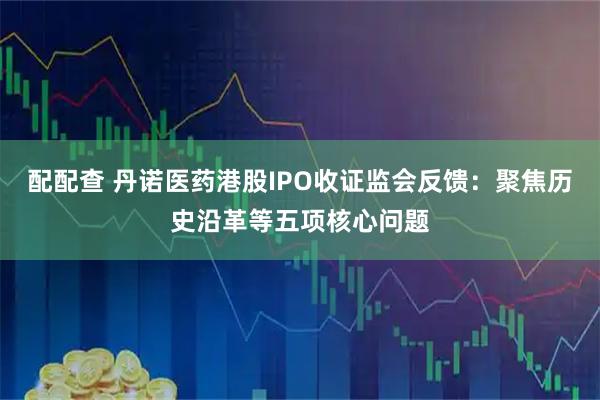 配配查 丹诺医药港股IPO收证监会反馈：聚焦历史沿革等五项核心问题