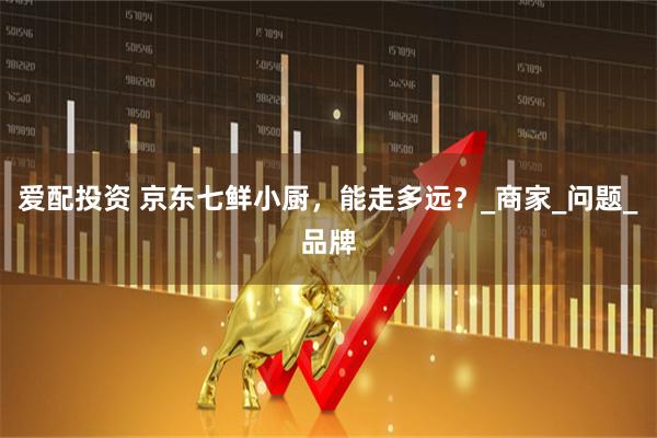 爱配投资 京东七鲜小厨，能走多远？_商家_问题_品牌